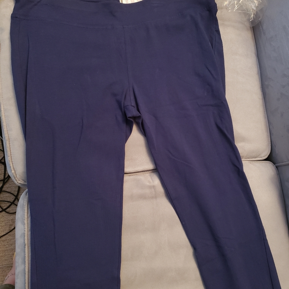 Hue Leatherette Leggings Navy XL - Picture 4 of 5